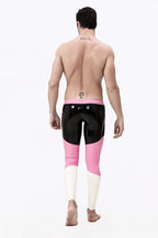 Black Male 'Neapolitan' Latex Leggings
