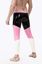 Black Male 'Neapolitan' Latex Leggings
