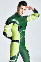 Metallic Green Male 'Neptunite' Latex Catsuit