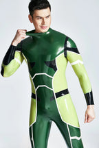 Metallic Green Male 'Neptunite' Latex Catsuit