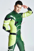 Metallic Green Male 'Neptunite' Latex Catsuit