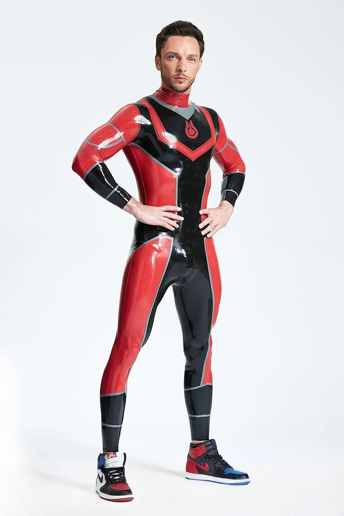 Black Male 'Nibiru' Latex Catsuit