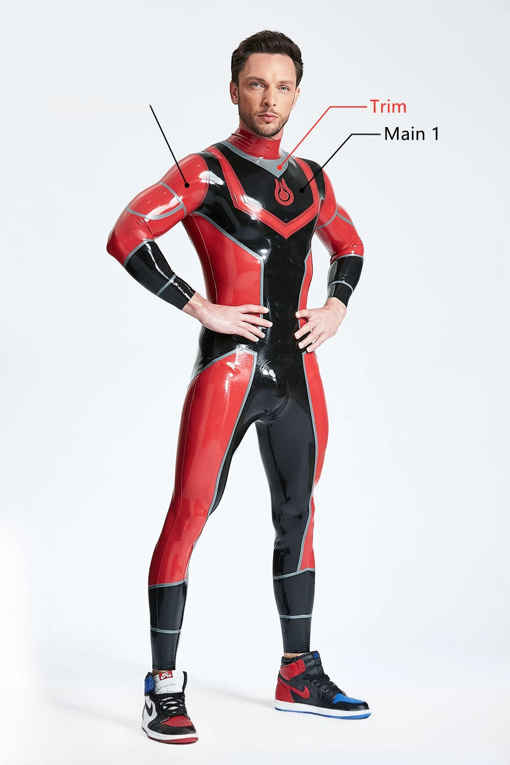 Black Male 'Nibiru' Latex Catsuit