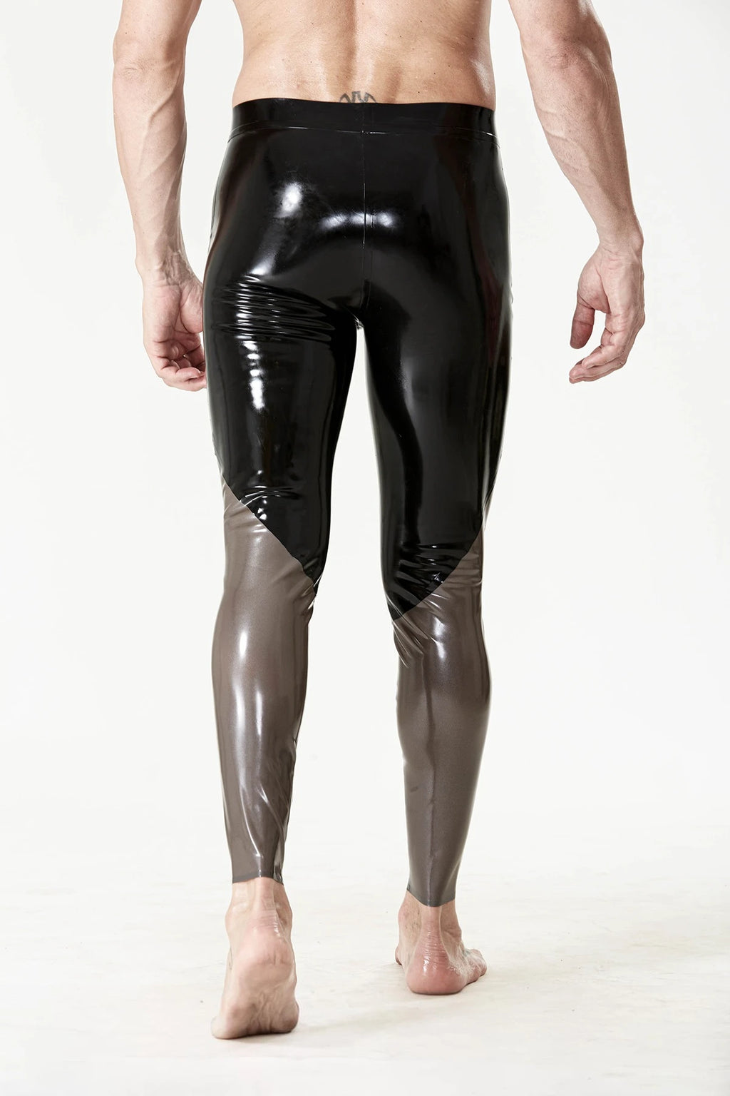 Black Male 'On Point' Zipper-less Latex Leggings