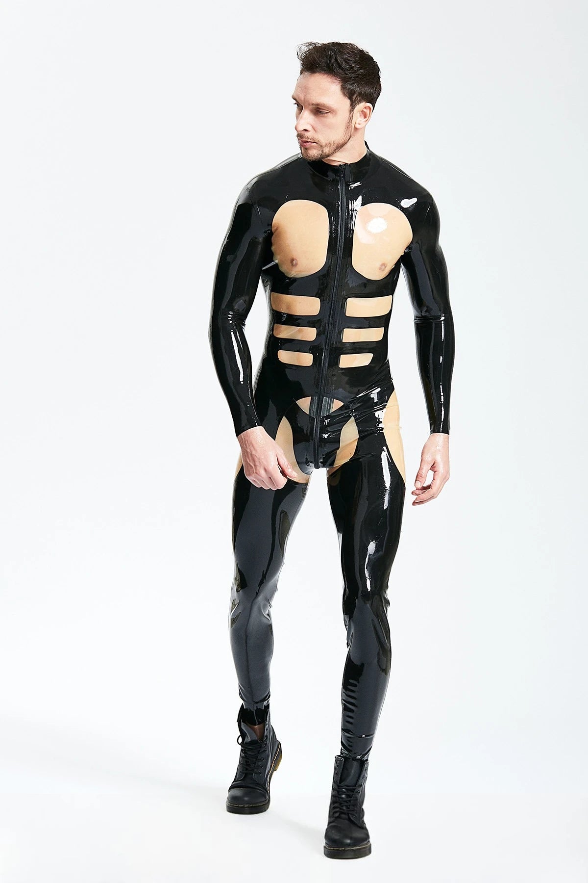 Black Male 'Orion' Latex Catsuit