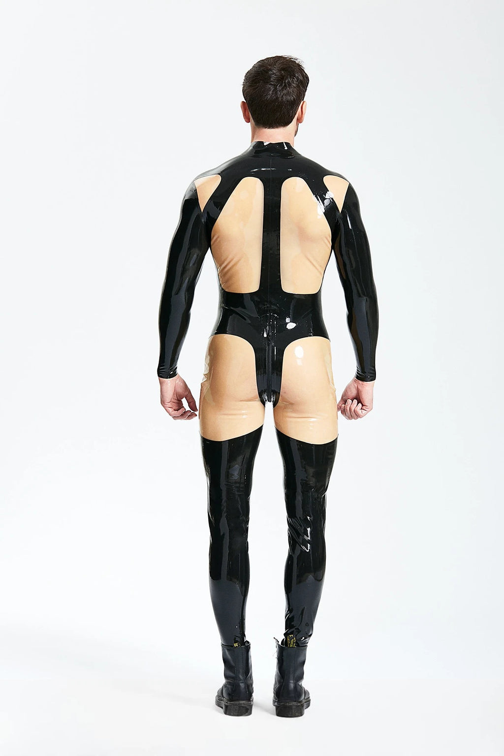 Black Male 'Orion' Latex Catsuit