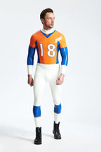 Orange Male 'Outfielder' Latex Catsuit