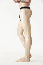 Male 'Pocket' Latex Leggings with Feet