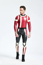Metallic Red Male 'Polymorph' Back Zip Latex Catsuit