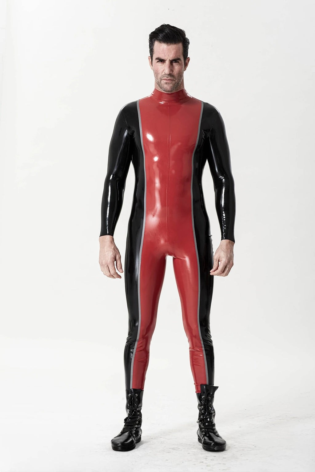 Red Male 'Prince Regal' Latex Catsuit