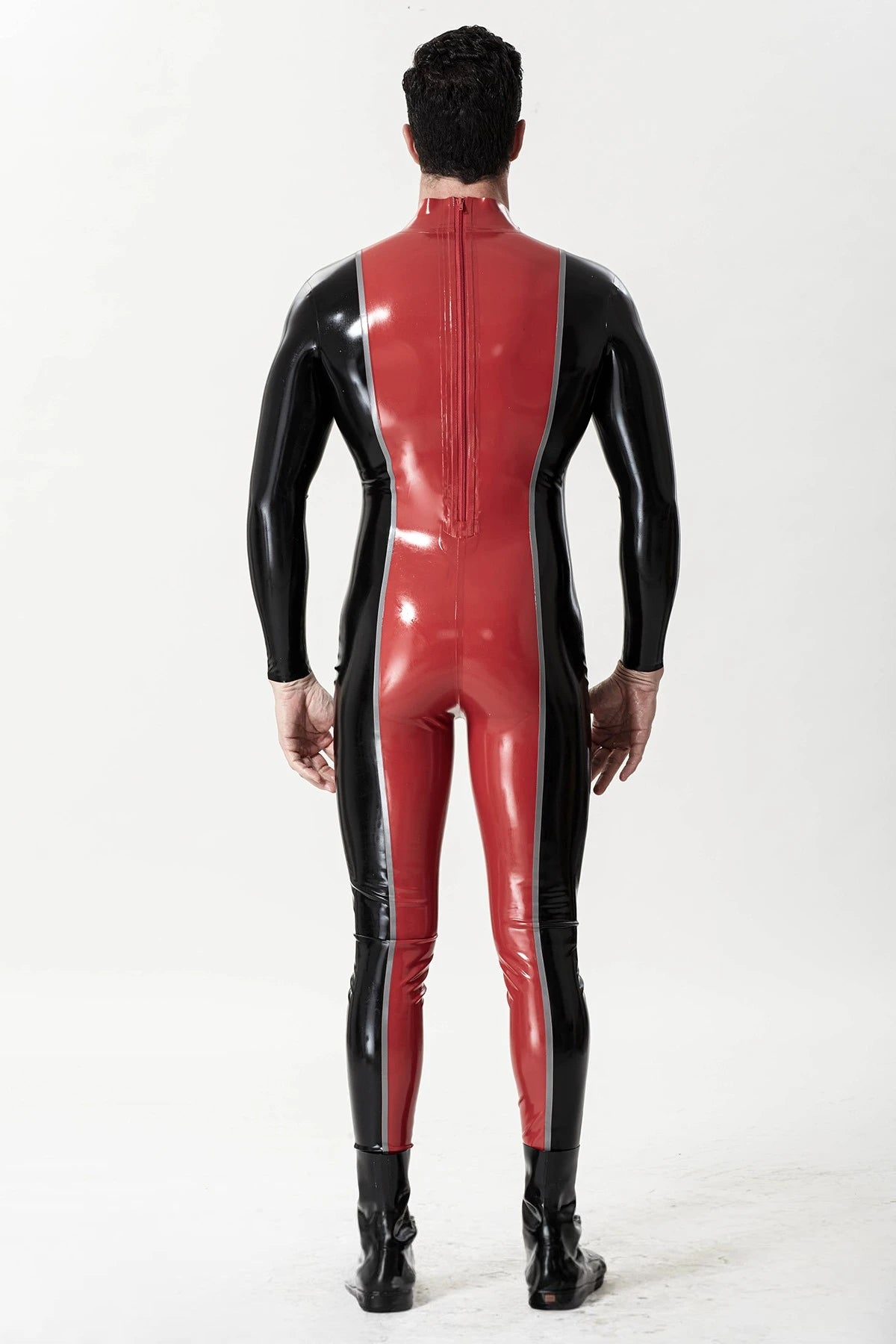 Red Male 'Prince Regal' Latex Catsuit