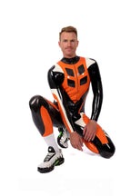 Black Male 'Speedster' MotoGP Style Latex Motorcycle Latex Suit