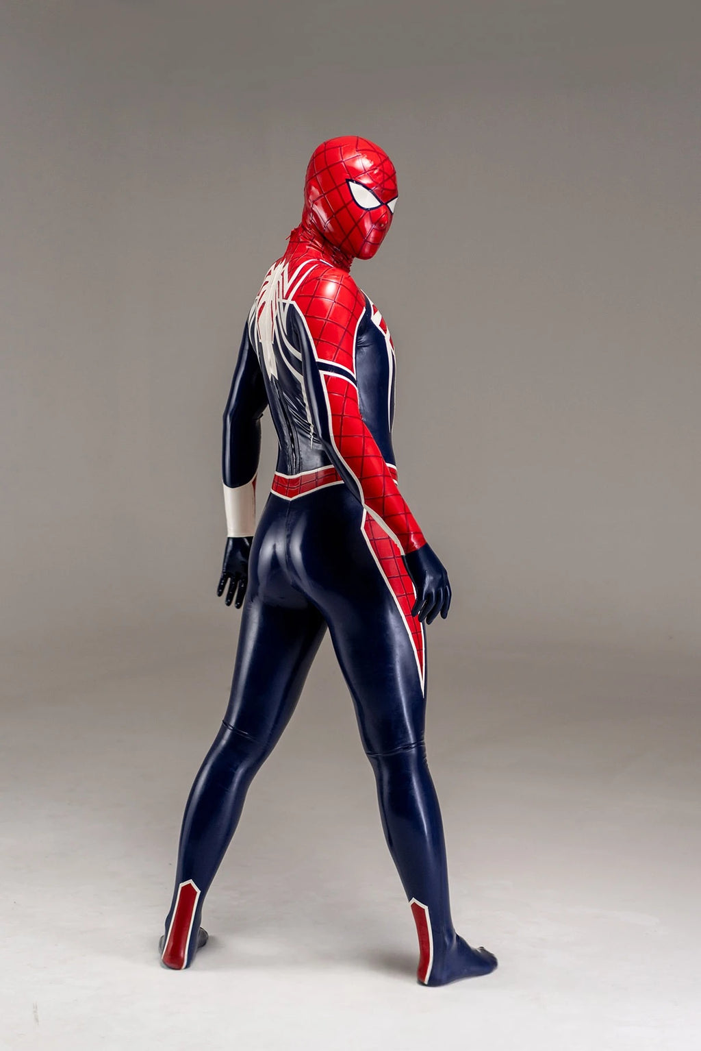 Dark Blue Male 'Spidey Two' Latex Costume Latex Catsuit