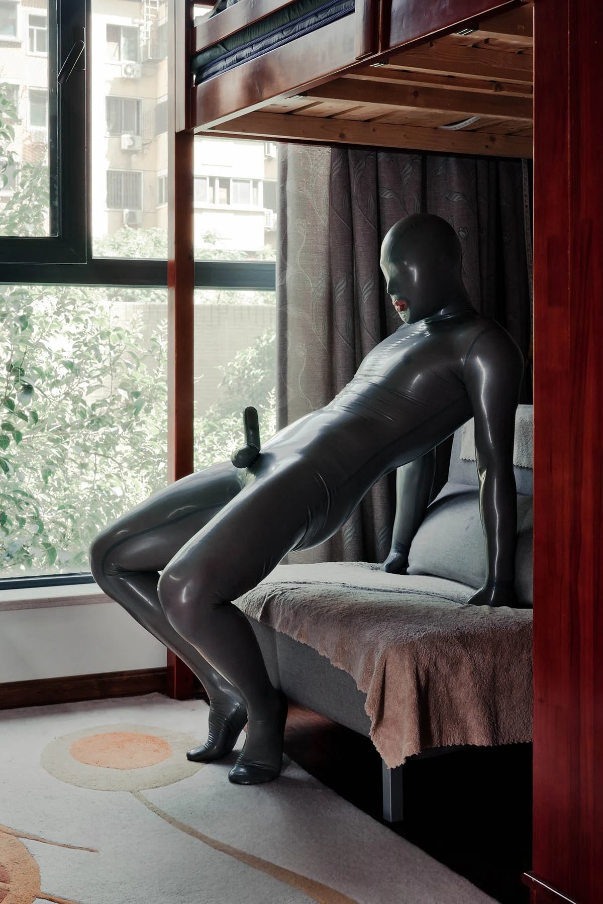 Male Standard 'Gimp' Fully-Enclosed Latex Catsuit with Penis & Anal Sheaths