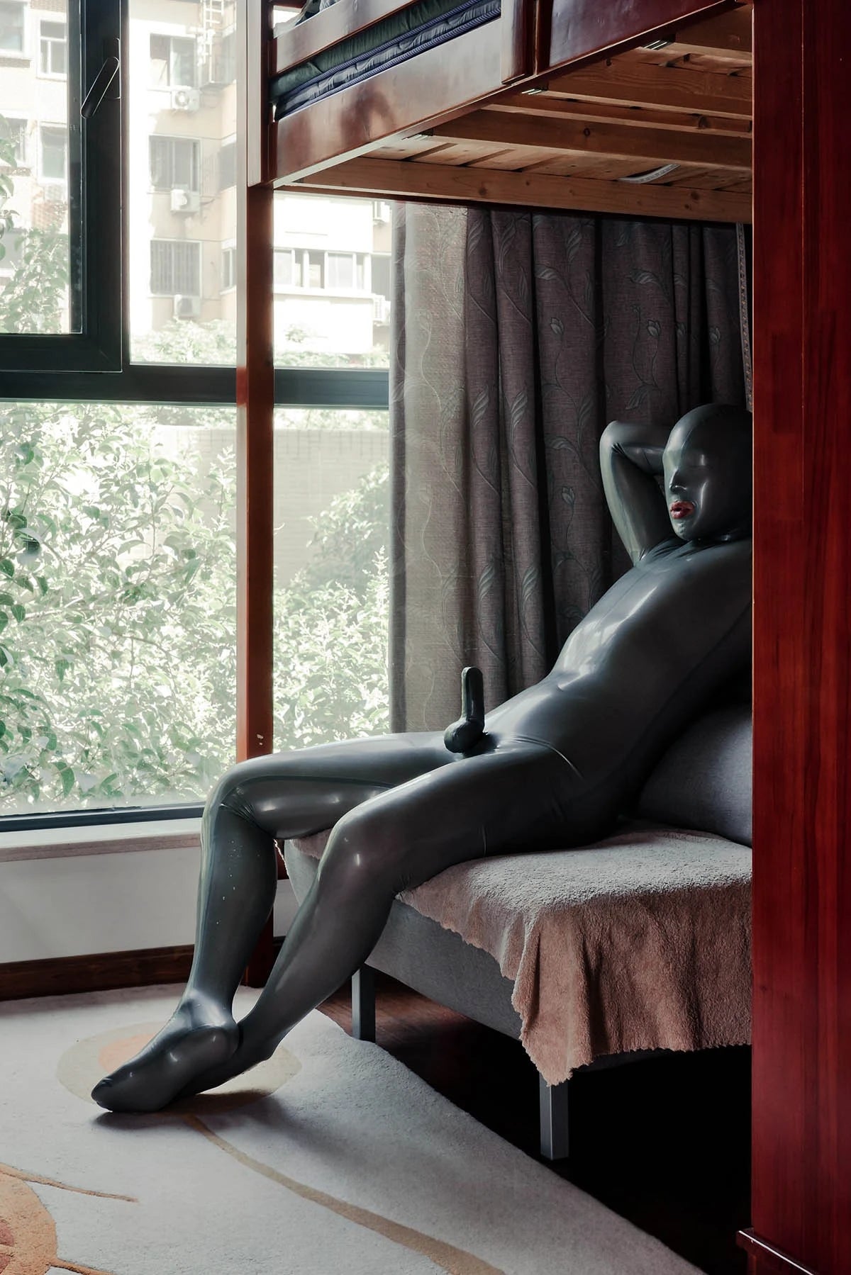Male Standard 'Gimp' Fully-Enclosed Latex Catsuit with Penis & Anal Sheaths
