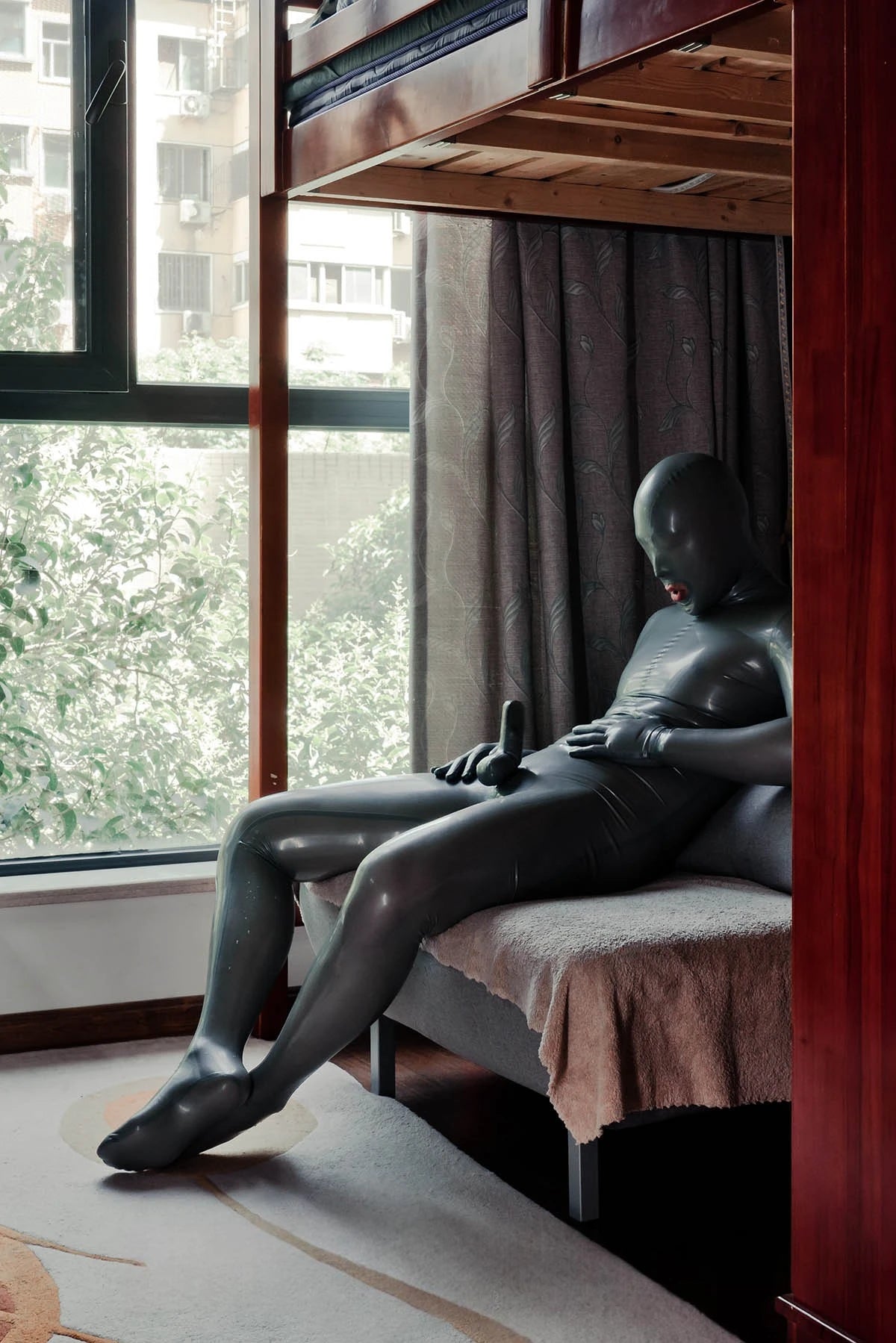 Male Standard 'Gimp' Fully-Enclosed Latex Catsuit with Penis & Anal Sheaths