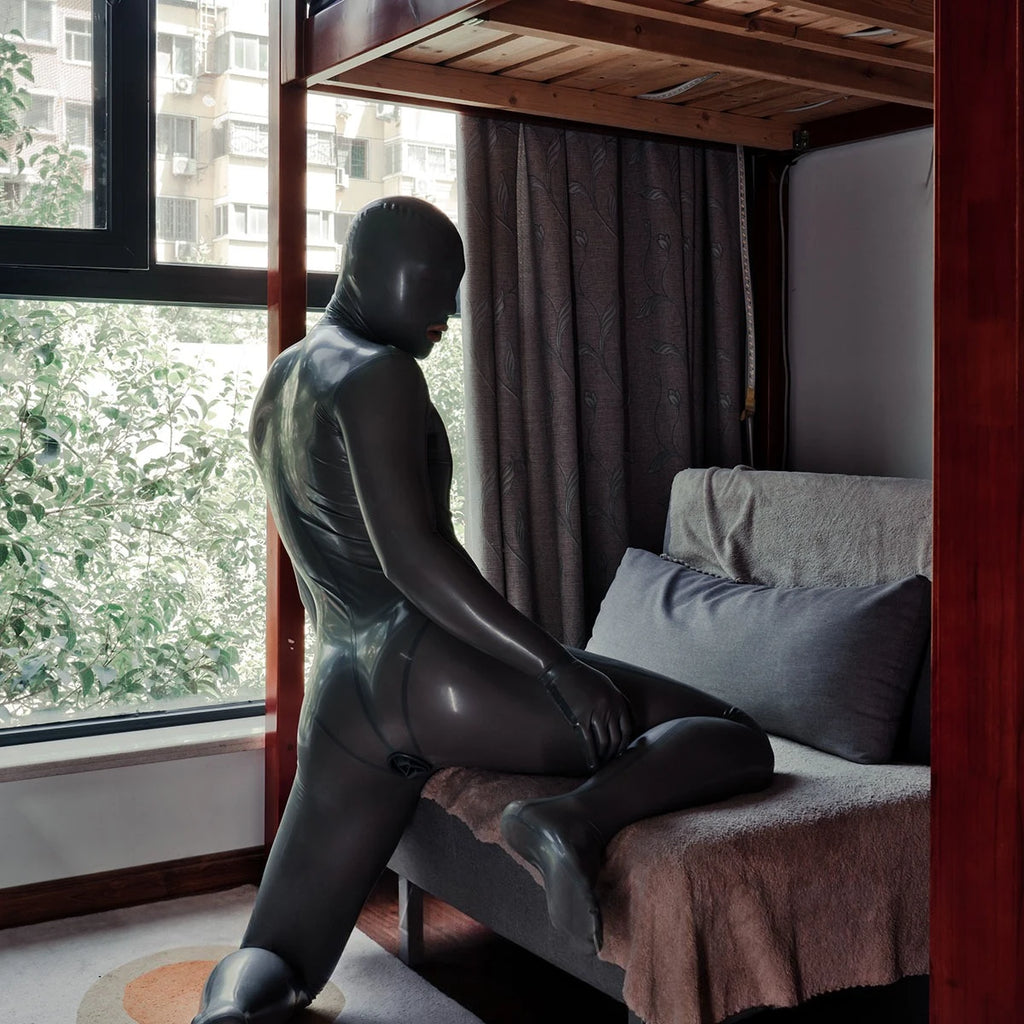 Male Standard 'Gimp' Fully-Enclosed Latex Catsuit with Penis & Anal Sheaths