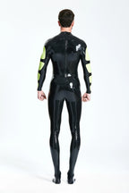 Grass Green Male 'Strapper' Rubber Catsuit