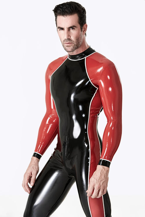 Black Male 'Take Two' Latex Catsuit