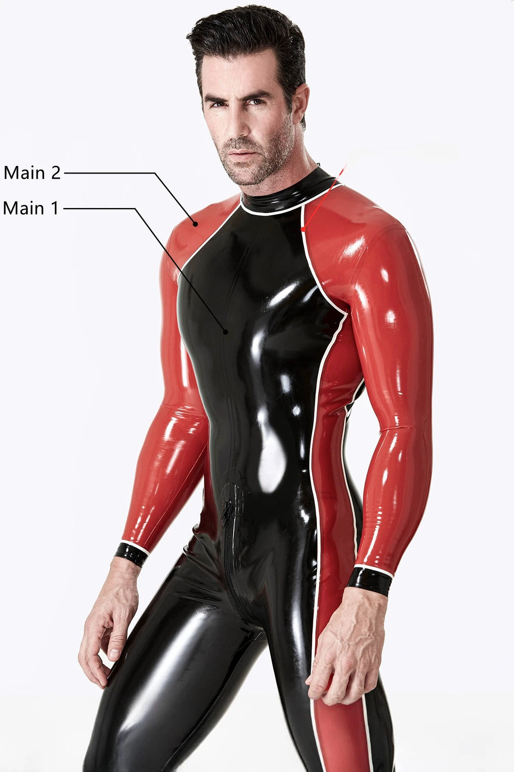 Black Male 'Take Two' Latex Catsuit