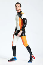 Pure White Male 'Team Player' Latex Catsuit