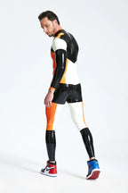 Pure White Male 'Team Player' Latex Catsuit