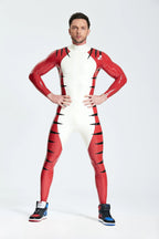 White Male 'Tigris' Latex Catsuit