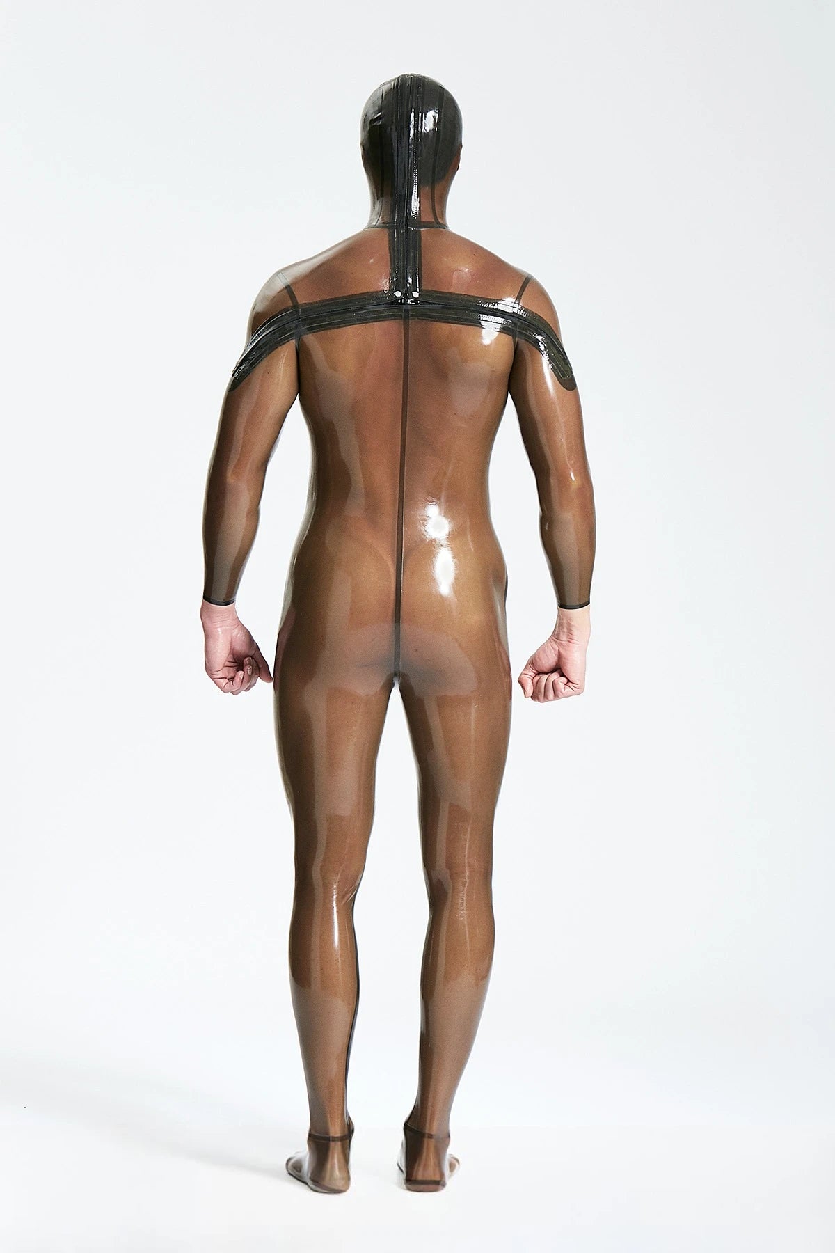 Male 'T-JUNCTION' Latex Catsuit  (For stocky/wider body types)