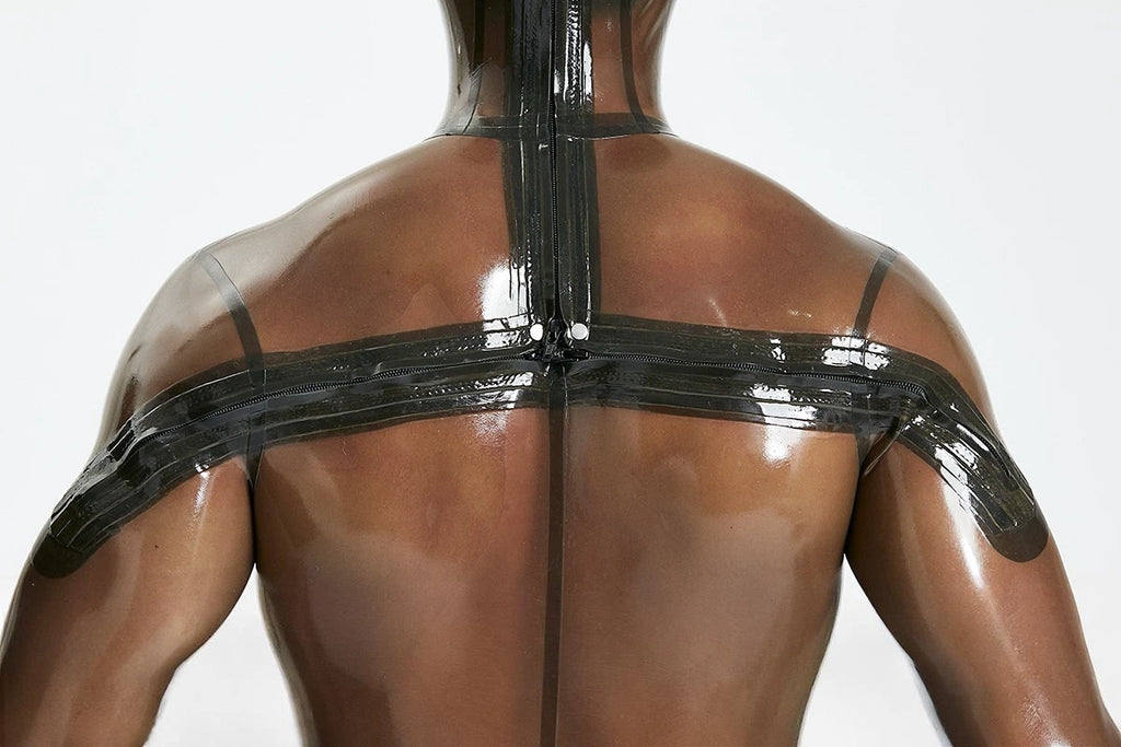 Male 'T-JUNCTION' Latex Catsuit  (For stocky/wider body types)