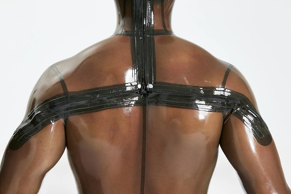 Male 'T-JUNCTION' Latex Catsuit  (For stocky/wider body types)