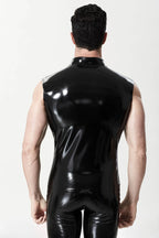 Black Male Latex 'Tradie' Sleeveless Vest