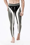 Black Male 'Triple Tones' Latex Leggings