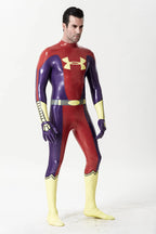 Red Male 'U-Man' Super Hero Latex Catsuit with Gloves & Feet