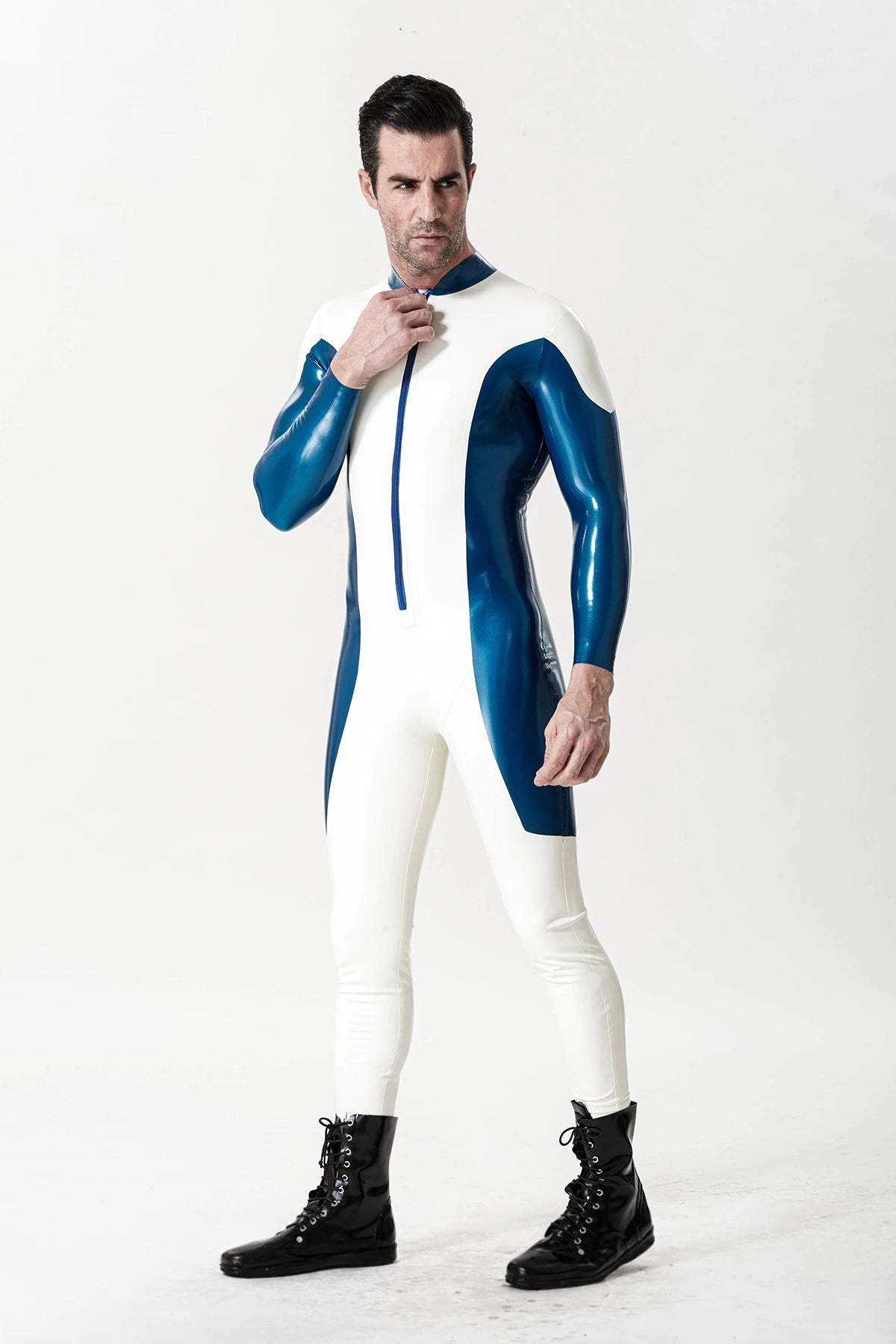 White Male 'Upper Class' Latex Catsuit