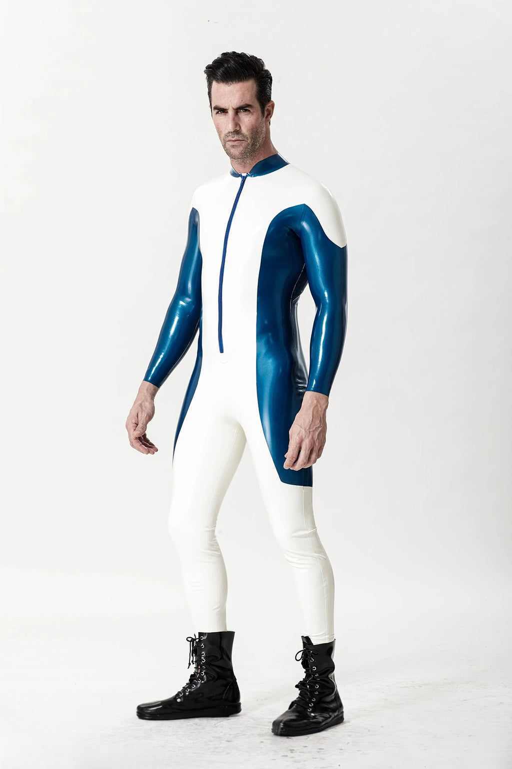 White Male 'Upper Class' Latex Catsuit