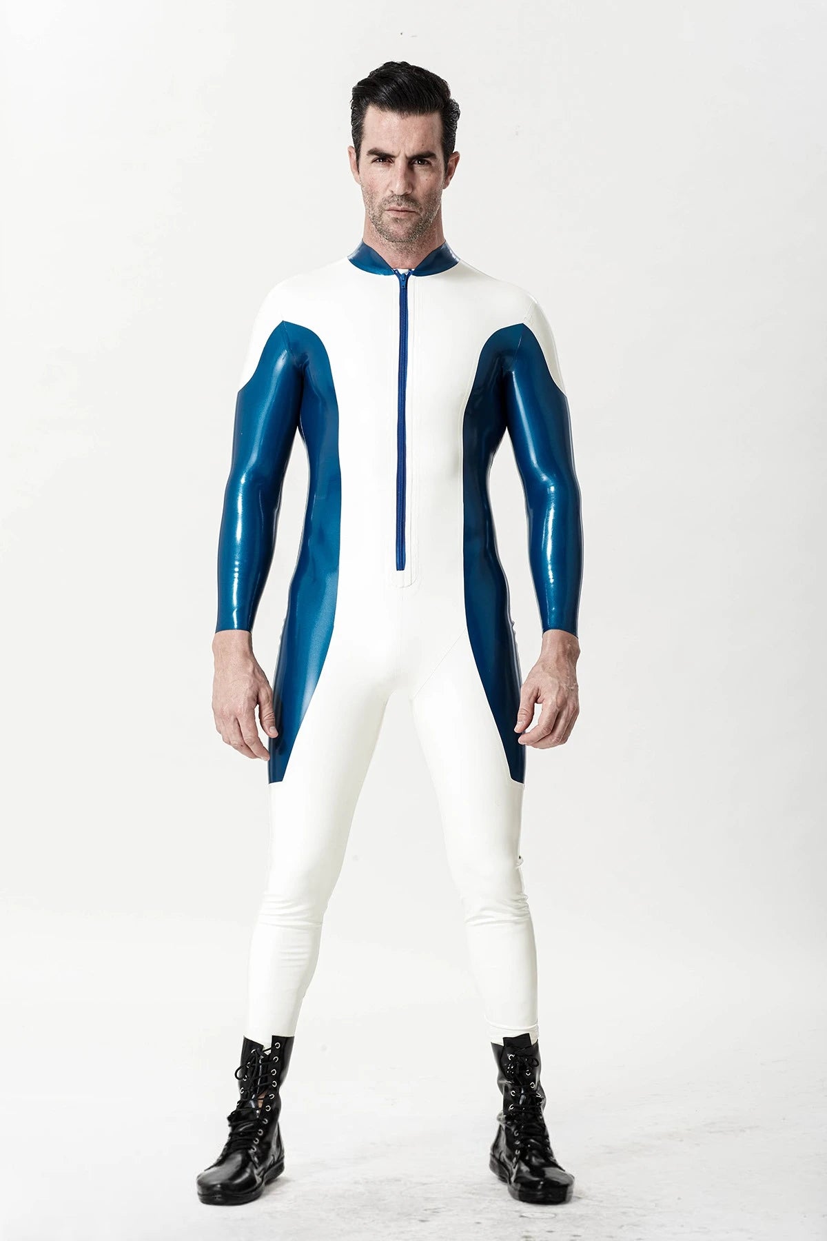 White Male 'Upper Class' Latex Catsuit