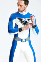 Pure White Male 'Valorous' Latex Catsuit