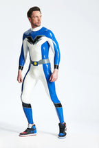 Pure White Male 'Valorous' Latex Catsuit