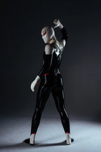 Black Male White-Headed 'Spidey' Latex Costume Latex Catsuit