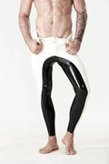 Male Latex 'Yin-Yang' Belted Leggings