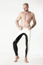 Male Latex 'Yin-Yang' Belted Leggings