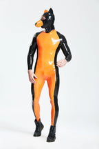 Orange Male 'Yuppy Puppy' Latex Catsuit