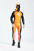 Orange Male 'Yuppy Puppy' Latex Catsuit