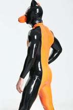 Orange Male 'Yuppy Puppy' Latex Catsuit