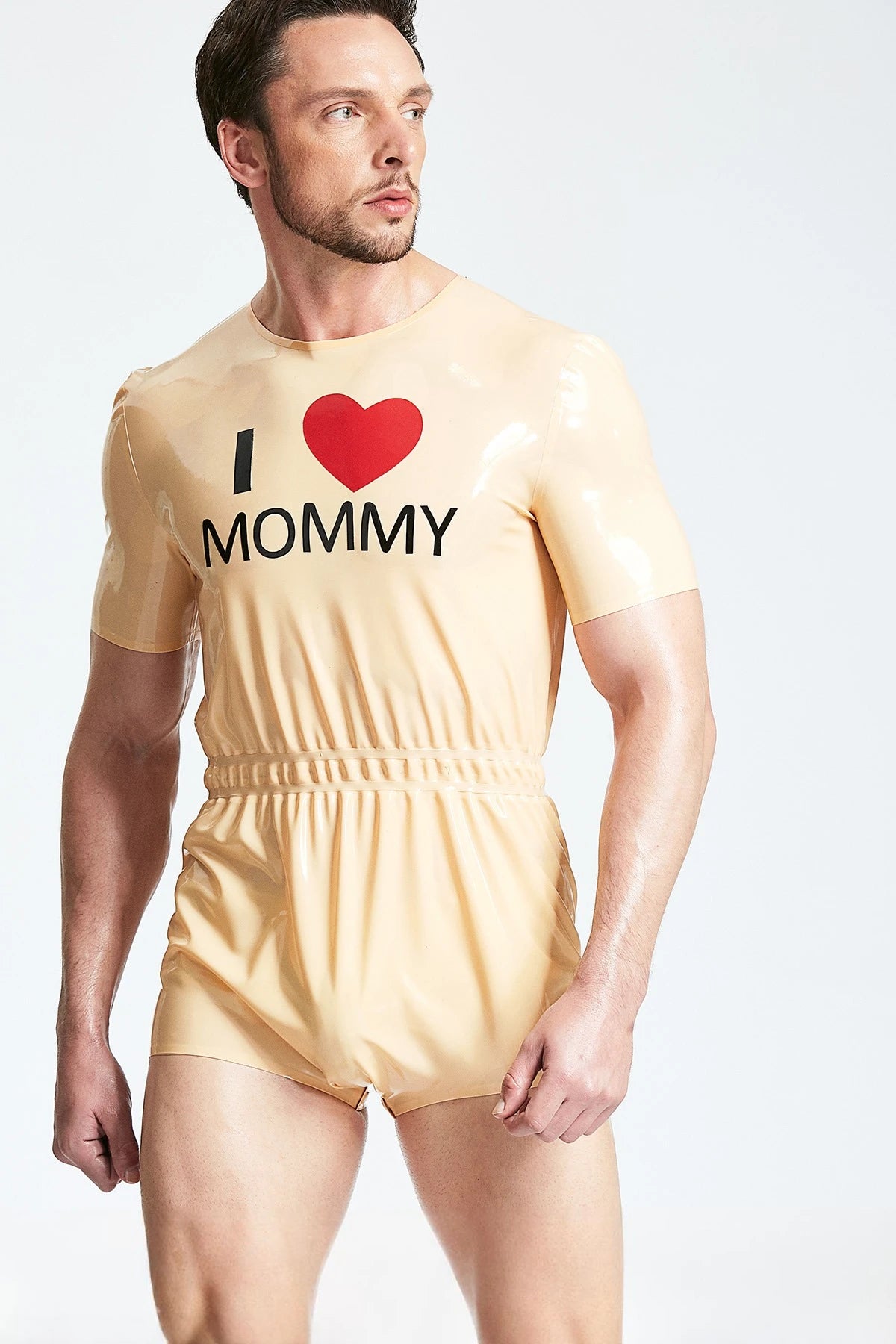 Mannequin Male 'Mommy's Boy' Neck Entry Latex Sleepsuit