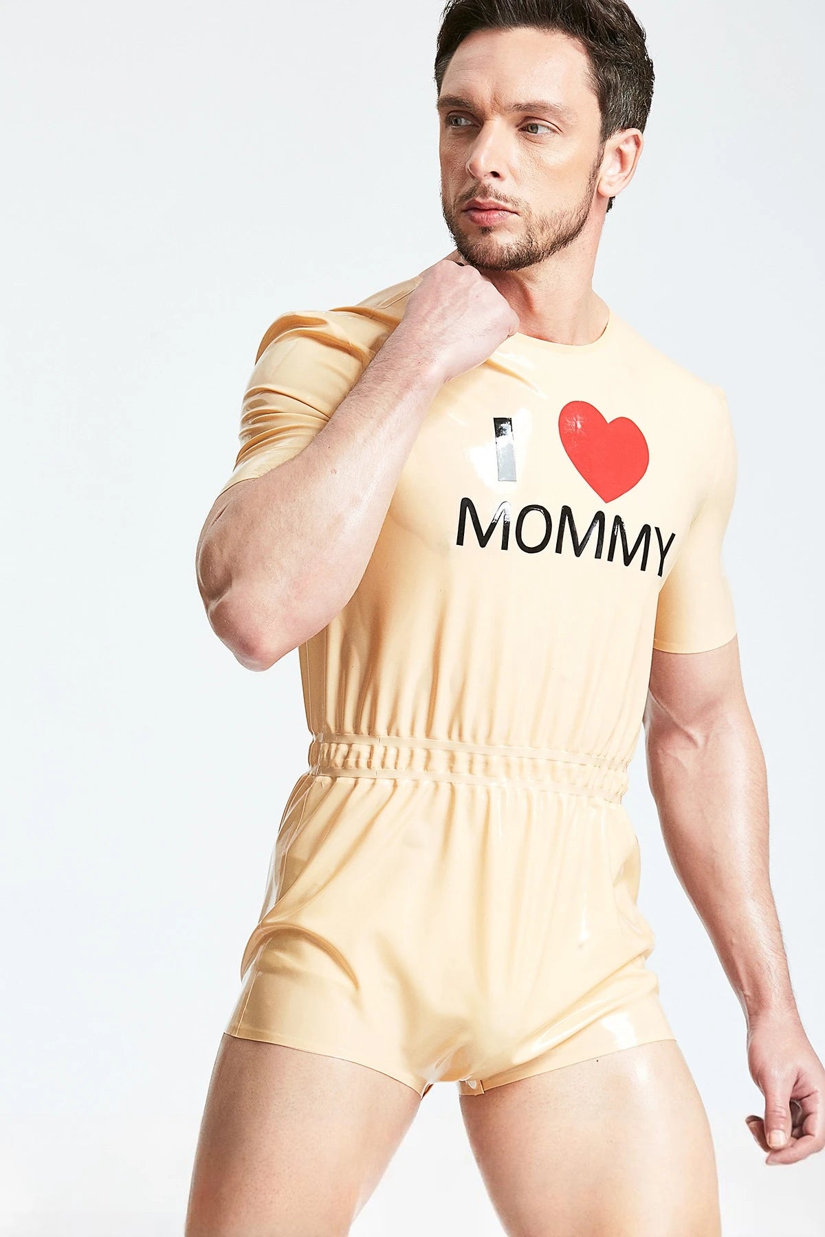 Mannequin Male 'Mommy's Boy' Neck Entry Latex Sleepsuit