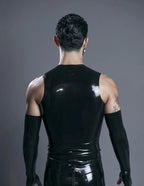 Men's Latex Sleeveless Zip Vest