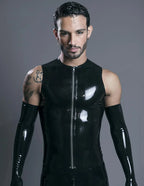 Men's Latex Sleeveless Zip Vest