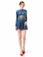 Metallic Blue Latex Dress — Whirlpool
