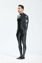 Metallic pewter Male Latex 'Captive' Half Sleepsac